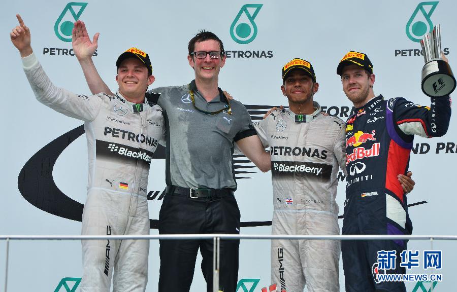 （体育）（2）赛车&mdash;&mdash;F1马来西亚站：汉密尔顿夺冠