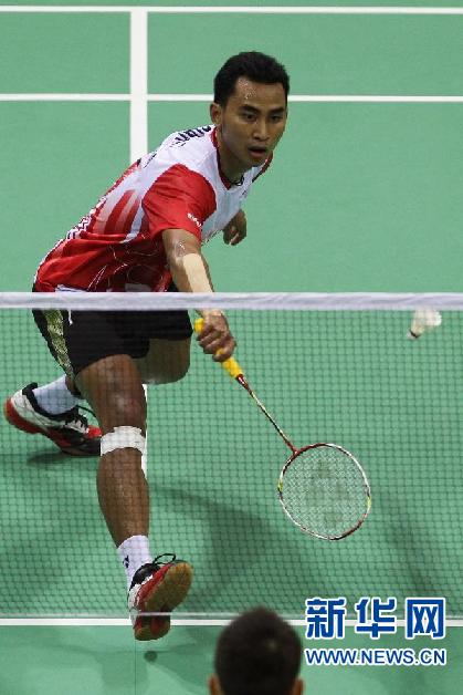（体育）（4）羽毛球——汤姆斯杯半决赛：马来西亚队对阵印度尼西亚队