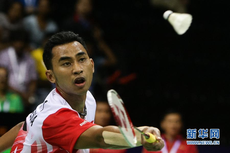 （体育）（5）羽毛球——汤姆斯杯半决赛：马来西亚队对阵印度尼西亚队