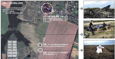 馬航MH17客機殘骸照片顯示，其機身上有許多細小孔洞。多名專家分析稱，這些孔洞或是飛機被導彈爆炸後飛散的彈片擊中所致。