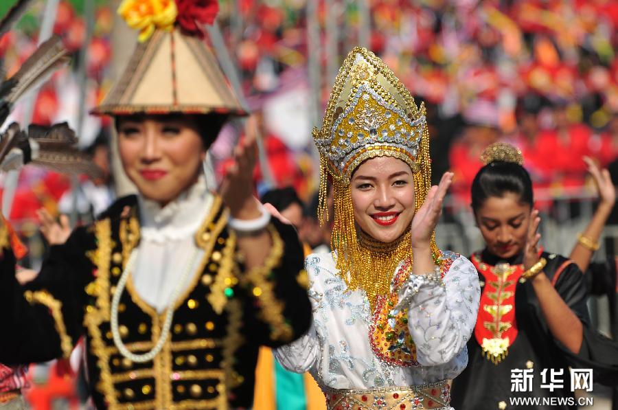 （国际）（2）马来西亚进行国庆游行庆典彩排