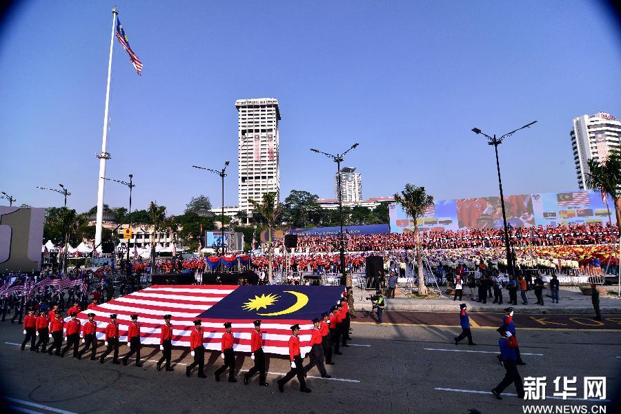 （国际）（4）马来西亚进行国庆游行庆典彩排