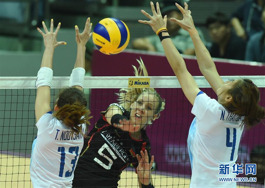 （体育）（4）排球&mdash;&mdash;世界女排大奖赛：泰国胜德国