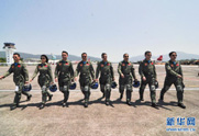 中國空軍八一飛行表演隊在馬來西亞進行飛行表演
