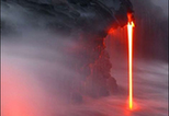 威夷岩浆入海景象 宛若"地狱之火"