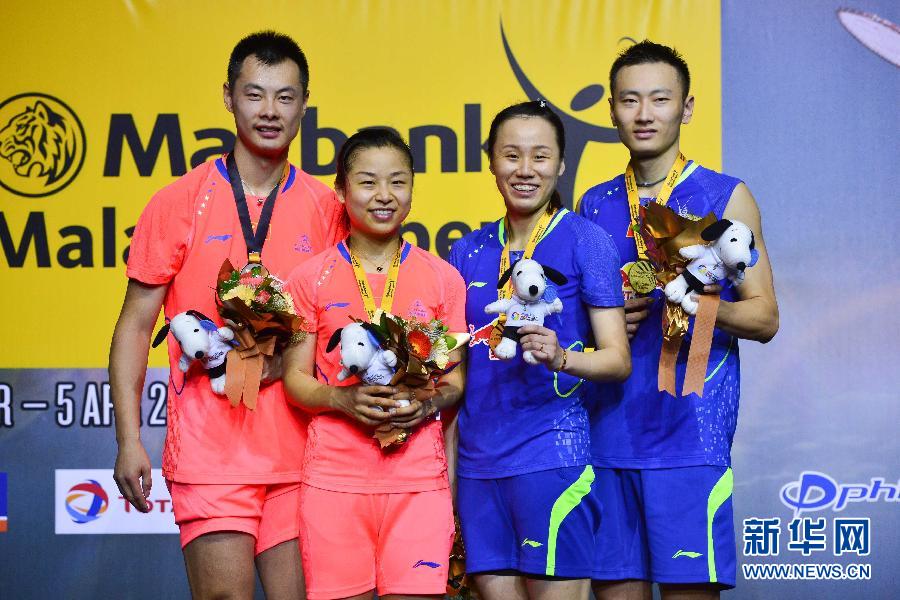 羽毛球马来西亚公开赛:张楠/赵云蕾获混双冠军